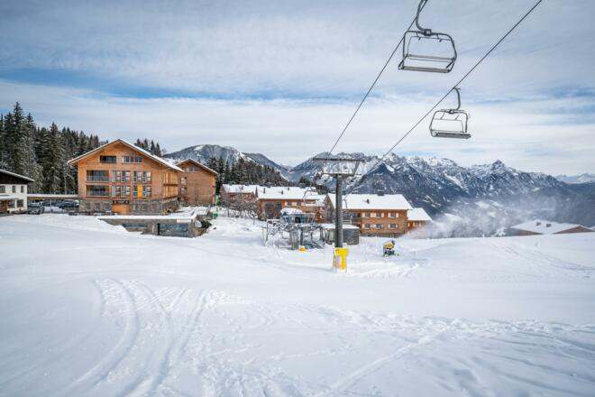 Skilift direkt vor der Unterkunft