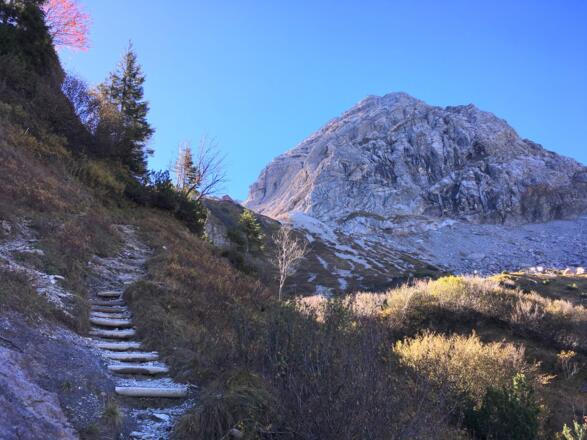 Der Wiedemerkopf beim Aufstieg zum Prinz Luitpold Haus.