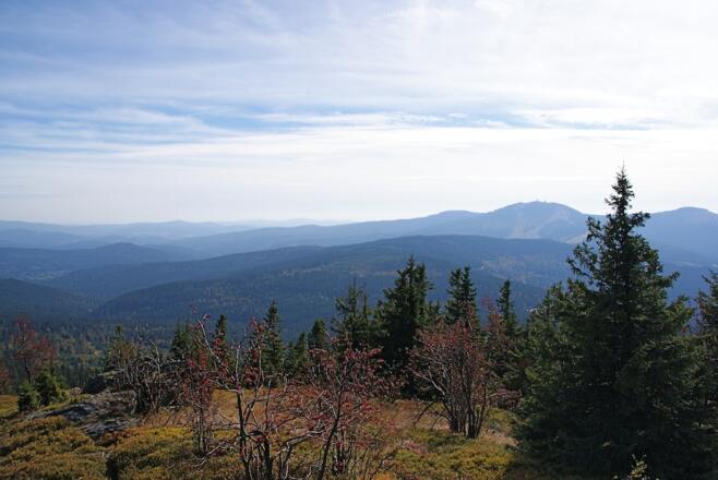 Blick vom Zwercheck zum Großen Arber