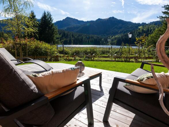 Chalet am See - Ausblick von der Sonnenterrasse