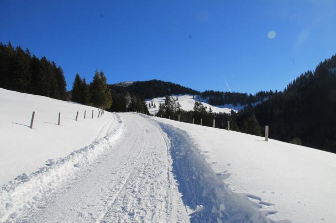 Winterwanderweg auf den Geigelstein zur Priener Hütte