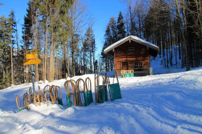 Winterwanderweg auf den Geigelstein zur Priener Hütte