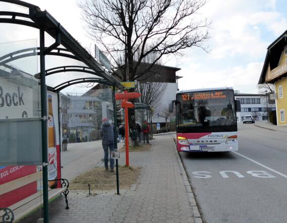 Mit dem Bus 120 geht es retour in die Landeshauptstadt Salzburg.