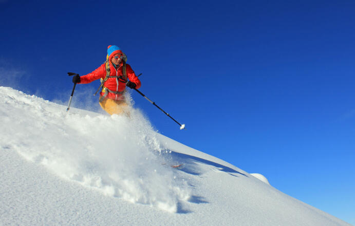 Powder-Abfahrt vom Burstkopf