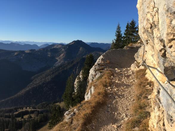 Über den Klettersteig vom Brünnsteinhaus auf den Brünnstein