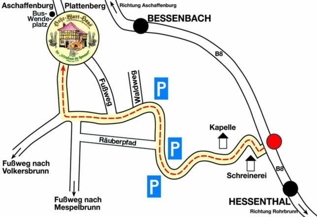 Anfahrt & Parkplätze Hohe Wart Haus