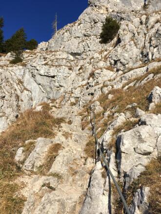 Über den Klettersteig vom Brünnsteinhaus auf den Brünnstein