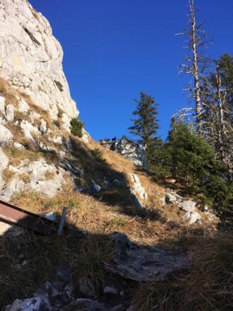 Über den Klettersteig vom Brünnsteinhaus auf den Brünnstein