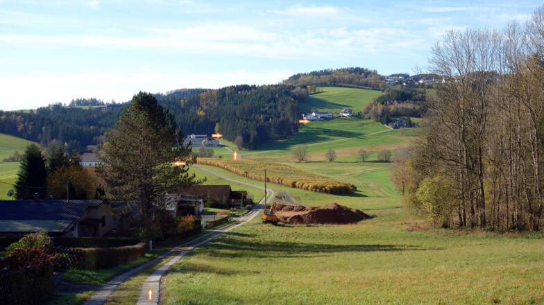 Ende Schiebestrecke 630m, durch die Froschau