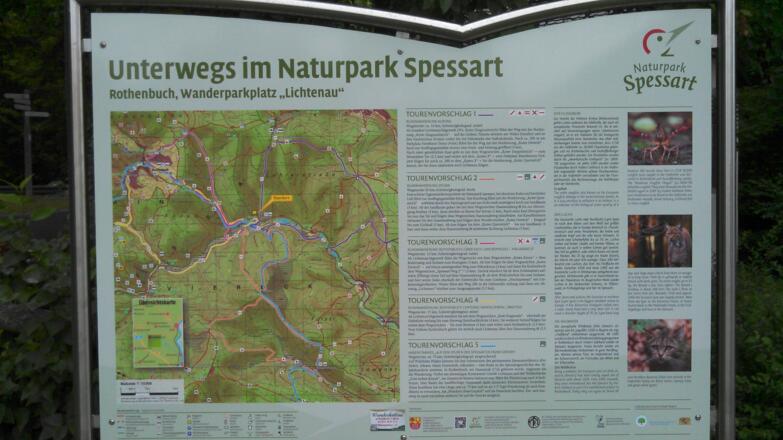 Infotafel Naturpark Spessart an der Lichtenau