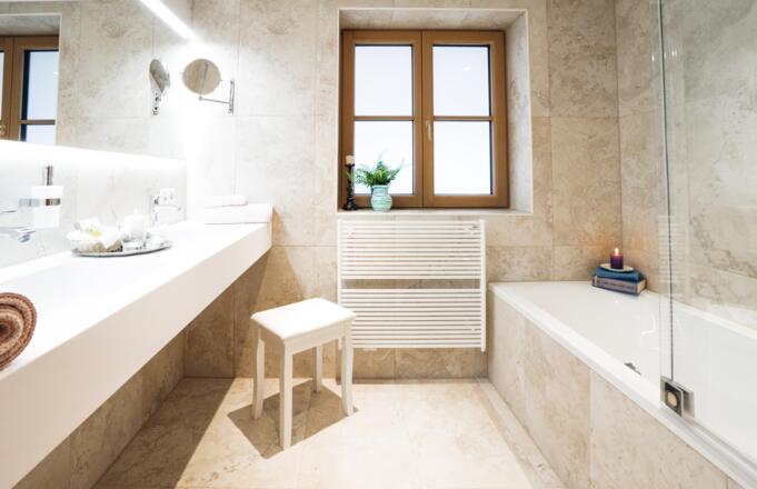 Badezimmer Residenz Chesa Rosa