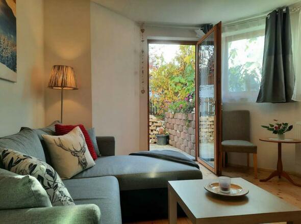 Wohnbereich Absam Ferienwohnung Terrasse