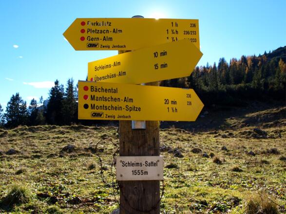 Schleims Sattel 1555m