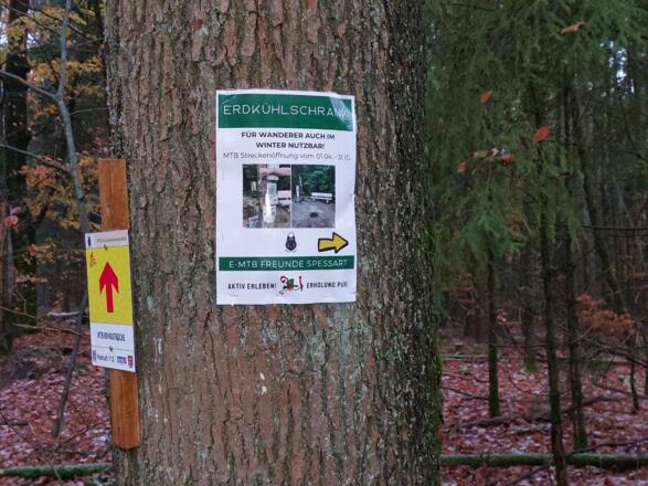 Hinweisschild für Wanderer