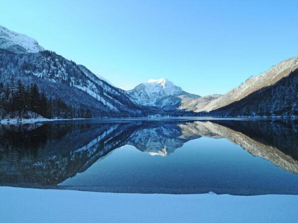 Vorderer Langbathsee von oben