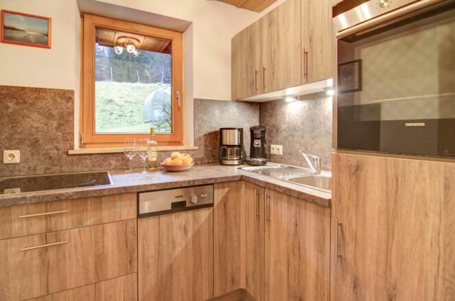 Küche in der Ferienwohnung Wallbergblick