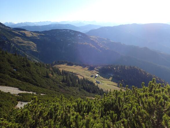 Tiefblick zur Stuhlalm