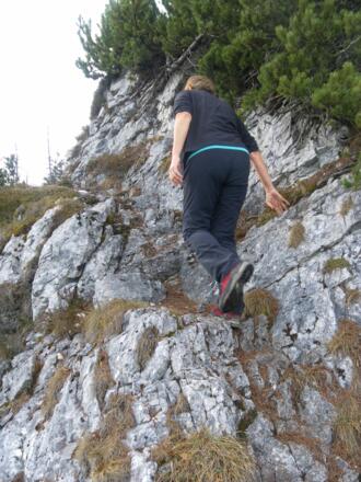 kurze Kletterpassage