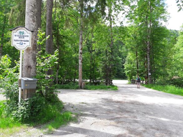 Parkplatz Seegatterl - am besten nach der Brücke rechts parken