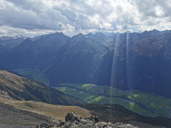Wanderung Hemerkogel - Blick auf Längenfeld