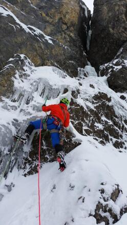 Einstieg zur Rumpelkammer bei wenig Eisbildung