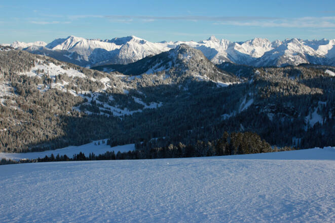 Blick Richtung Allgäuer Hauptkamm