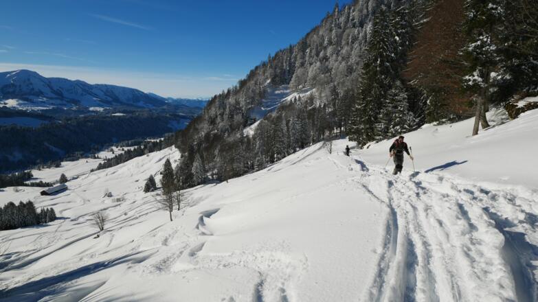 Auf dem Anstieg zur Unteren Hobelalpe