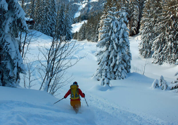 Abfahrt nach Norden in Richtung Skigebiet