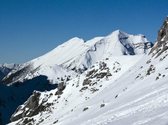 Ausblick aus der Torscharte zur Soierngruppe (ebenfalls Skitourenziele)
