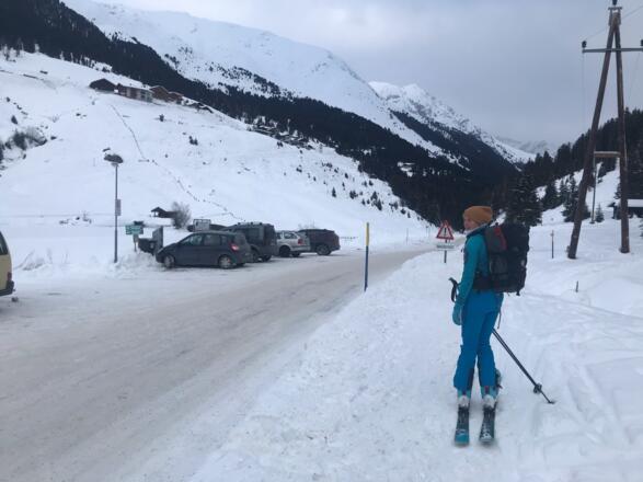 Ausgangspunkt am Parkplatz neben der Lüsener Landesstraße