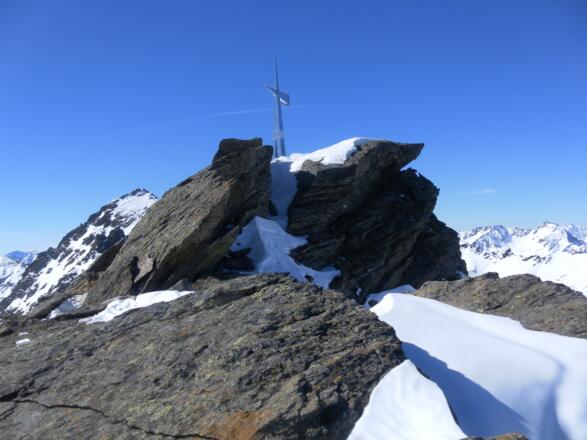 felsiger Gipfel der Haidenspitze