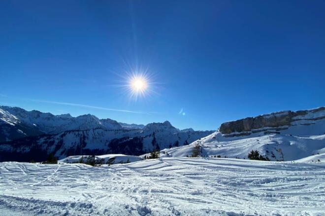 Sonnenskilauf Hotel Erlebach Kleinwalsertal BB