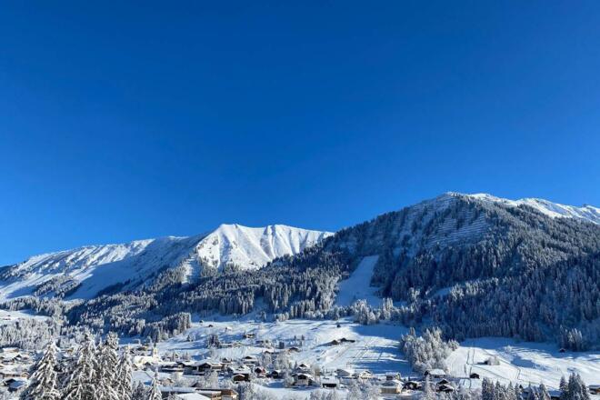 Blick auf Riezlern Hotel Erlebach Kleinwalsertal W