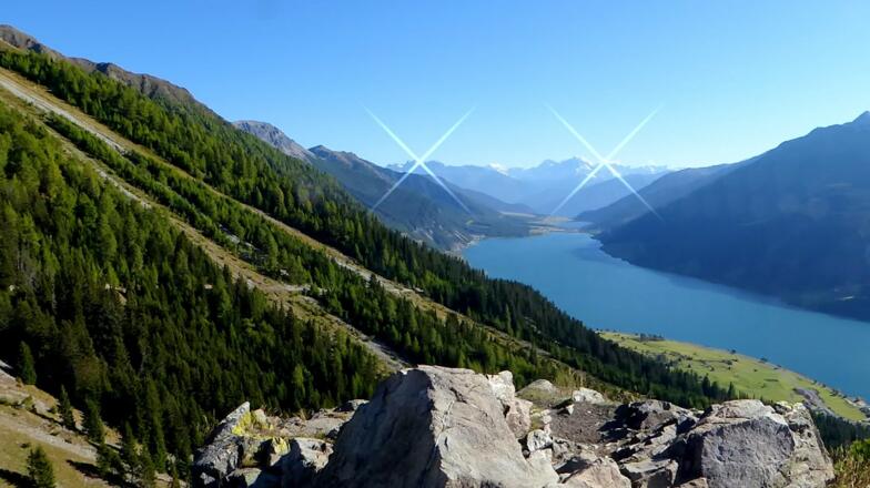 Reschensee mit König Ortler