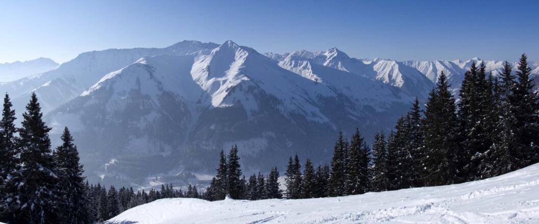 Panoramablick über das Zwischentorental auf die Lechtaler Alpen mit der markanten Pleisspitze