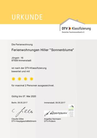 4 Sterne für die "Sonnenblume"