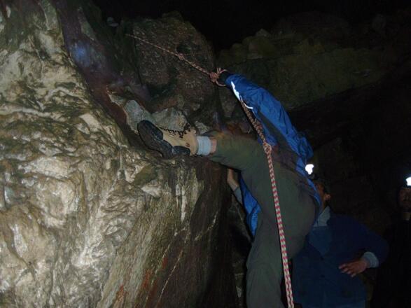 An der Kletterstelle