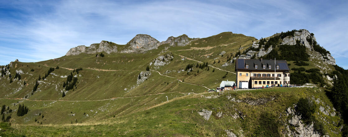 Panoramablick auf Rotwand und Rotwandhaus