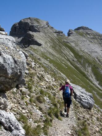 Beim Aufstieg zur Reißenden Lahnspitze