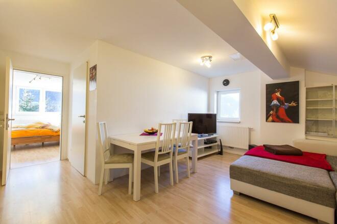 Appartement Inntal-Blick Wohnküche mit Schlafcouch