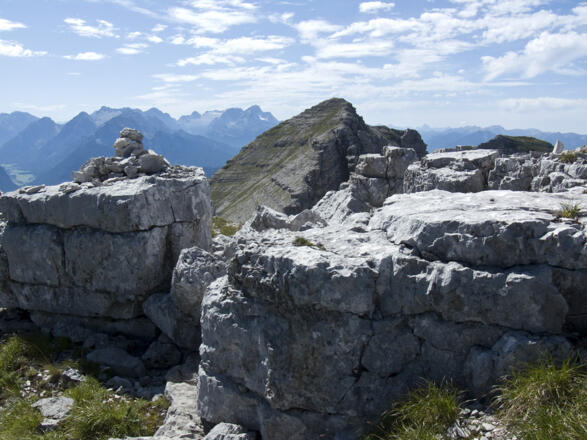 Rückblick von der Soiernspitze zur Reißenden Lahnspitze