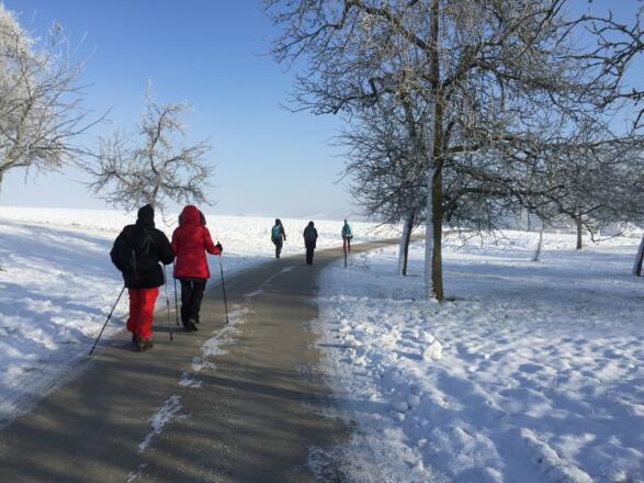Pilger am Benedikt-Pilgerweg bei Niederneukirchen