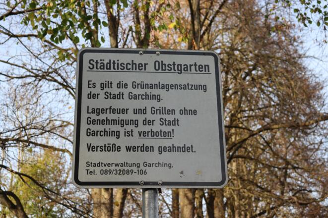 Städtischer Obstgarten - Informationstabelle
