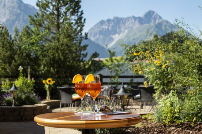 Fantastische Ausblicke Sonnenterrasse Hotel Erleba