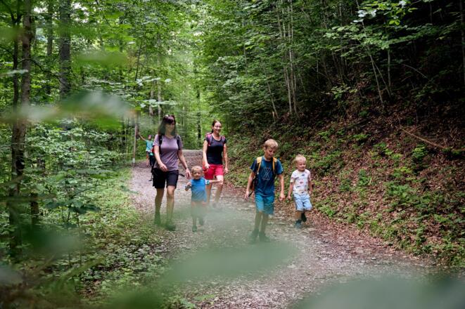 Gemeinsam unterwegs auf dem Walderlebnispfad Marul