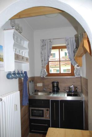 Voll ausgestattete Pantry-Küche mit Microwelle, Kühlschrank, 2-Platten-Induktionsherd