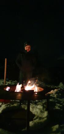 Feuerschale im Winter