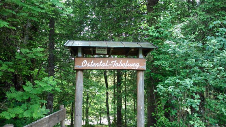 Der Ostertal-Tobelweg startet direkt vor der Tür