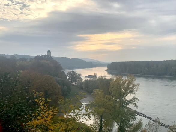 Blick vom ehemaligen Servitenkloster Schönbühel auf die Donau