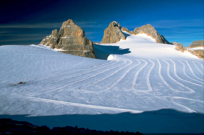 Die Loipe am Hallstätter Gletscher